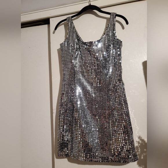 unbranded Dresses Silver Mirrorball Glitter Mini Dress Taylor Swift